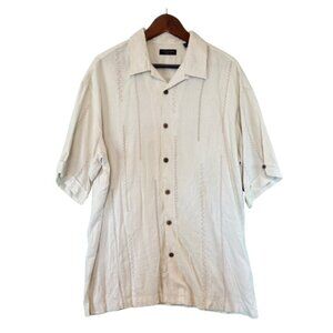 NWOT Silk CELLINNI Button Men's Shirt Size XL (BB0710)